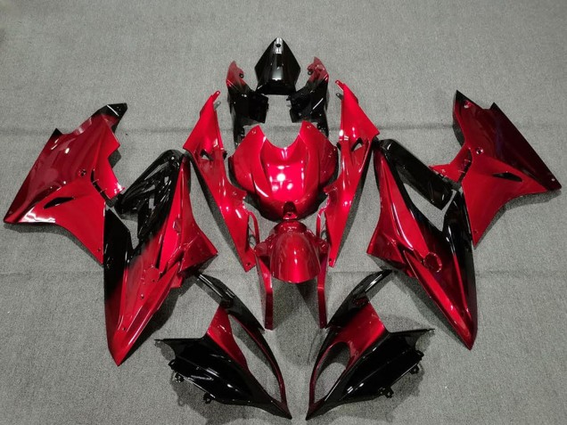 Rot Glänzendes Schwarz 2009-2014 BMW S1000RR Motorrad Verkleidung