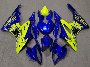 Gelb Blau Hai 2009-2014 BMW S1000RR Motorrad Verkleidung