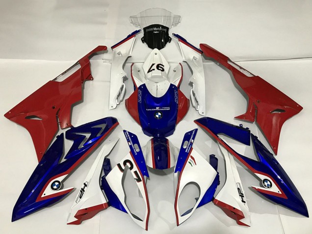 Weiß Rot Blau 2015-2016 BMW S1000RR Motorrad Verkleidung