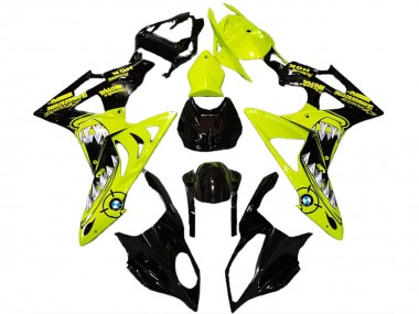 Hohe Sichtbarkeit Gelb Glänzendes Schwarz Hai 2009-2014 BMW S1000RR Motorrad Verkleidung