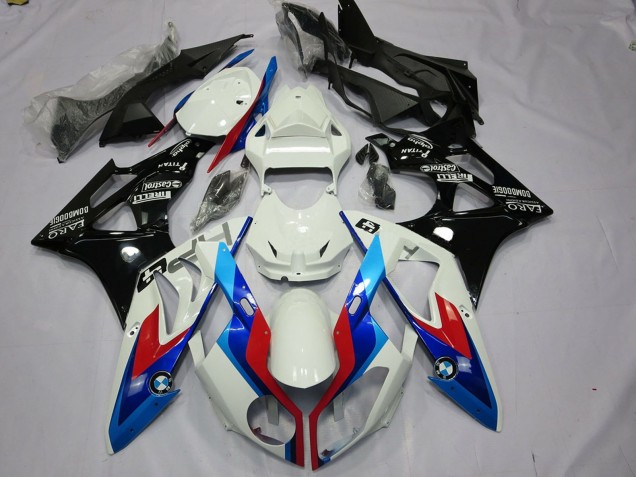 Weiß Rot Blau Glänzendes Schwarz 2009-2014 BMW S1000RR Motorrad Verkleidungen Kit
