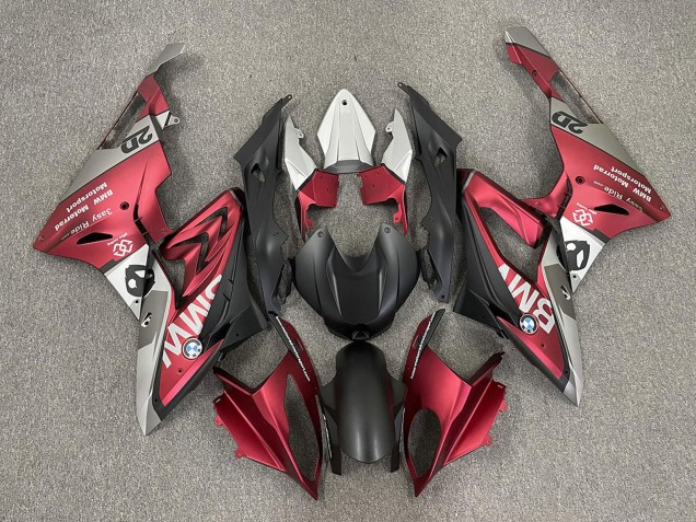Rot Matt Schwarz 2009-2014 BMW S1000RR Motorrad Verkleidung