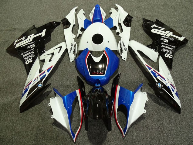 Weiß Rot Blau Glänzendes Schwarz HP 2009-2014 BMW S1000RR Motorrad Verkleidung