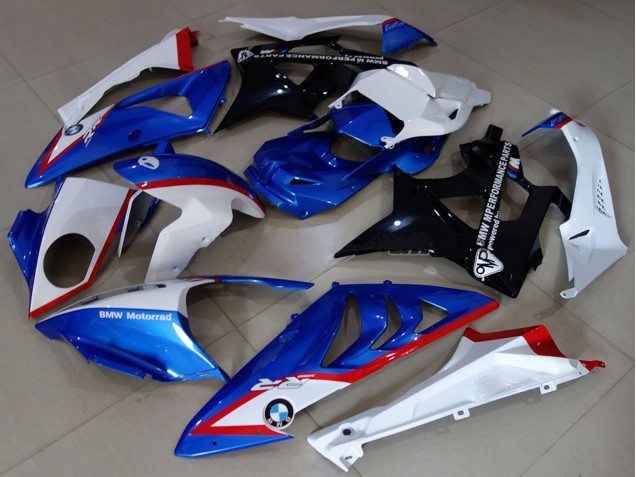 Weiß Rot Blau Glänzendes Schwarz 2009-2014 BMW S1000RR Motorrad Verkleidung