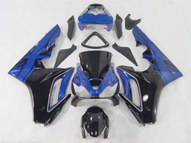 Blau Glänzendes Schwarz 2006-2008 Triumph Daytona 675 Motorrad Verkleidung