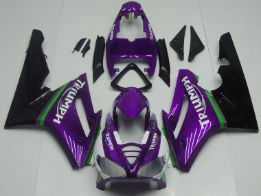 Lila Grün Glänzendes Schwarz 2009-2012 Triumph Daytona 675 Motorrad Verkleidung