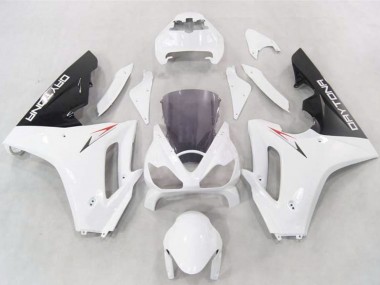Weiß Glänzendes Schwarz 2006-2008 Triumph Daytona 675 Motorrad Verkleidung