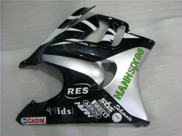 Weiß Silber Grün Hannspree 1995-1996 Honda CBR600 F3 Motorrad Verkleidung