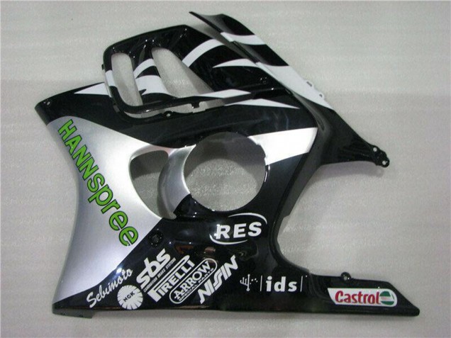 Weiß Silber Grün Hannspree 1995-1996 Honda CBR600 F3 Motorrad Verkleidung
