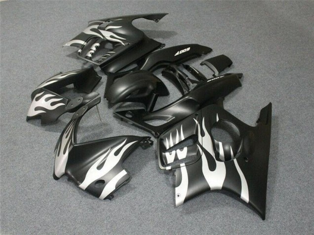 Weiß Matt Schwarz Flamme 1995-1996 Honda CBR600 F3 Motorrad Verkleidung