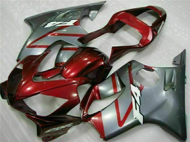Silber Rot 2001-2003 Honda CBR600 F4i Motorrad Verkleidung Kit