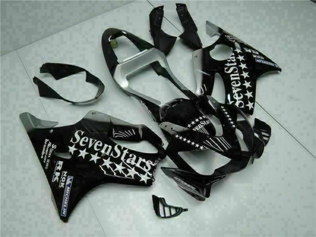 Glänzendes Schwarz Silber SevenStars 2001-2003 Honda CBR600 F4i Motorrad Verkleidung