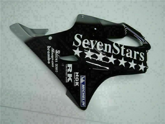 Glänzendes Schwarz Silber SevenStars 2001-2003 Honda CBR600 F4i Motorrad Verkleidung