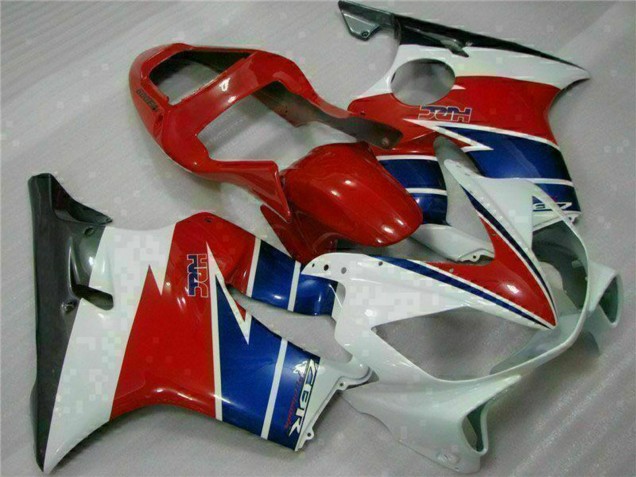Weiß Rot Blau Schwarz 2001-2003 Honda CBR600 F4i Motorrad Verkleidung