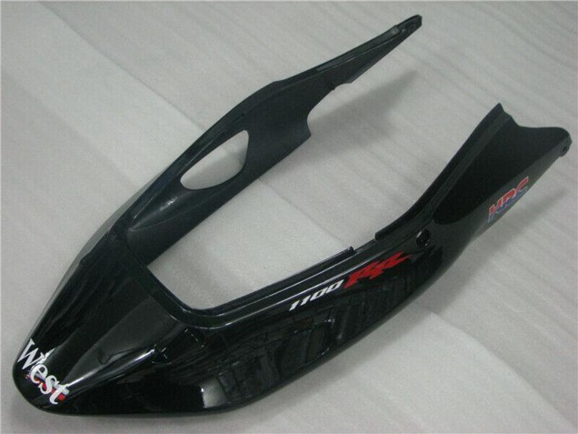 Glänzendes Schwarz Weiß West 1996-2007 Honda CBR1100XX Blackbird Motorrad Verkleidung