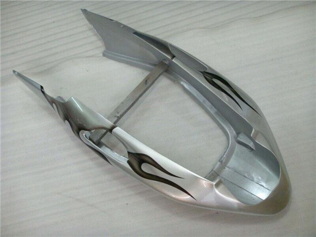 Silber Schwarz Flamme 1996-2007 Honda CBR1100XX Blackbird Motorrad Verkleidung
