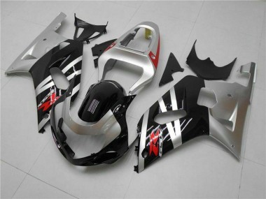 Silber Glänzendes Schwarz Rot 2001-2003 Suzuki GSXR 600/750 Motorrad Verkleidung