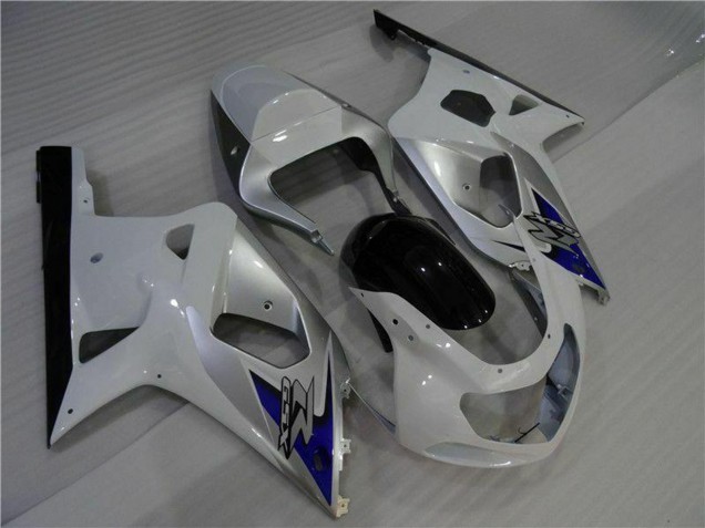 Weiß Silber Blau Schwarz 2001-2003 Suzuki GSXR 600/750 Motorrad Verkleidung