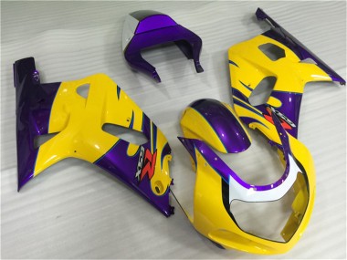 Gelb Lila 2001-2003 Suzuki GSXR 600/750 Motorrad Verkleidung