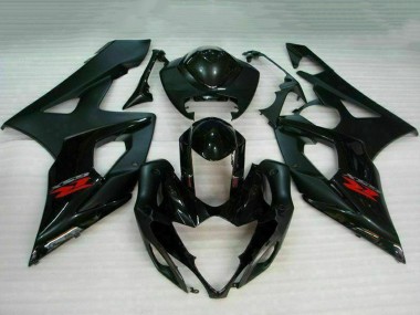Glänzendes Schwarz Matt Schwarz Rot 2005-2006 Suzuki GSXR 1000 Motorrad Verkleidung
