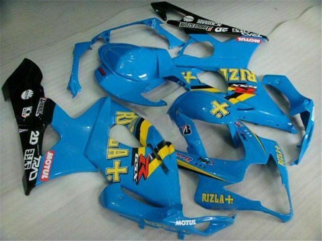 Blau Gold Schwarz Rizla 2005-2006 Suzuki GSXR 1000 Motorrad Verkleidung