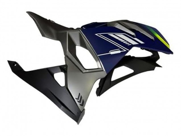 Blau Weiß Gelb Silber Schwarz 2024-2025 Kawasaki Ninja 500 EX500R Motorrad Verkleidung