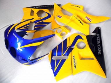 Gelb Blau Glänzendes Schwarz 1987-1989 Honda CBR400RR NC23 Motorrad Verkleidung