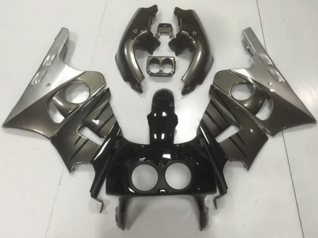 Silber Grau Glänzendes Schwarz 1990-1999 Honda CBR400RR NC29 Motorrad Verkleidung
