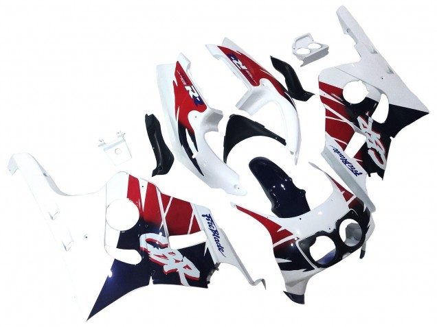 Weiß Rot Dunkel Blau Fireblade 1990-1999 Honda CBR400RR NC29 Motorrad Verkleidung