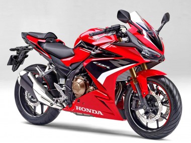 Rot Weiß Glänzendes Schwarz 2022 Honda CBR400R Motorrad Verkleidung
