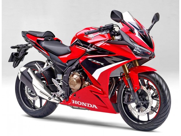 Rot Weiß Glänzendes Schwarz 2022 Honda CBR400R Motorrad Verkleidung