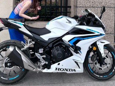 Weiß Blau 2022 Honda CBR400R Motorrad Verkleidung