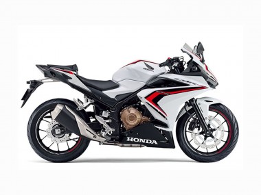Weiß Rot Glänzendes Schwarz 2022 Honda CBR400R Motorrad Verkleidung