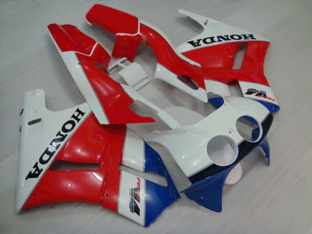 Weiß Rot Blau 1988-1992 Honda VFR400R NC30 Motorrad Verkleidung