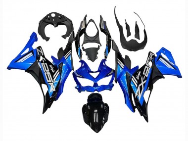 Blau Weiß Matt Schwarz 2019-2025 Kawasaki ZX25R ZX-25R Motorrad Verkleidung
