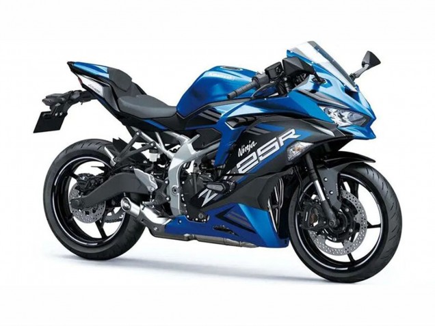 Blau Weiß Matt Schwarz 2019-2025 Kawasaki ZX25R ZX-25R Motorrad Verkleidung