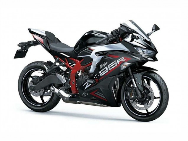 Silber Rot Schwarz 2019-2025 Kawasaki ZX25R ZX-25R Motorrad Verkleidung