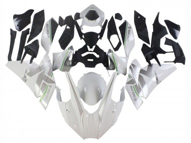 Weiß Silber Grün 2015-2022 Kawasaki Ninja H2 Motorrad Verkleidung