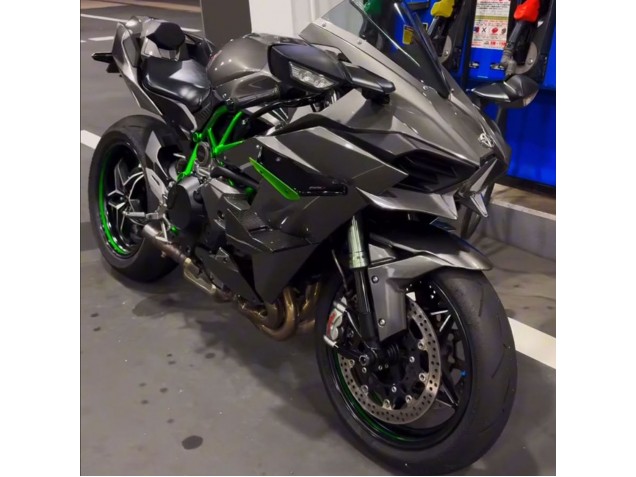 Grau 2015-2022 Kawasaki Ninja H2 Motorrad Verkleidung