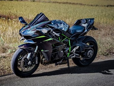Schwarz Blau Chamäleon Grün 2015-2022 Kawasaki Ninja H2 Motorrad Verkleidung