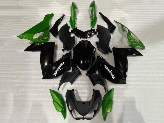 Grün Glänzendes Schwarz 2015-2016 Kawasaki Z250/Z300 Motorrad Verkleidung