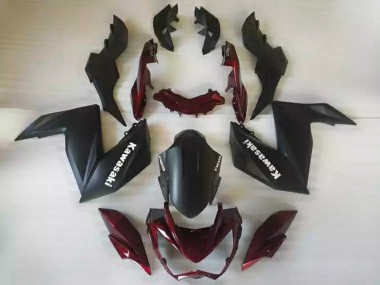 Matt Schwarz Kastanienbraun Rot 2015-2016 Kawasaki Z250/Z300 Motorrad Verkleidung