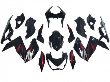 Glänzendes Schwarz Rot Silber 2015-2016 Kawasaki Z250/Z300 Motorrad Verkleidung