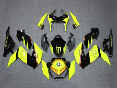 Gelb Glänzendes Schwarz Monster 2015-2016 Kawasaki Z250/Z300 Motorrad Verkleidung