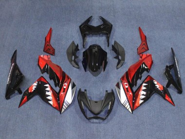 Rot Weiß Glänzendes Schwarz Hai 2015-2016 Kawasaki Z250/Z300 Motorrad Verkleidung