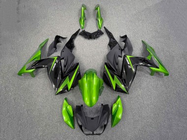 Grün Glänzendes Schwarz 2015-2016 Kawasaki Z250/Z300 Motorrad Verkleidung