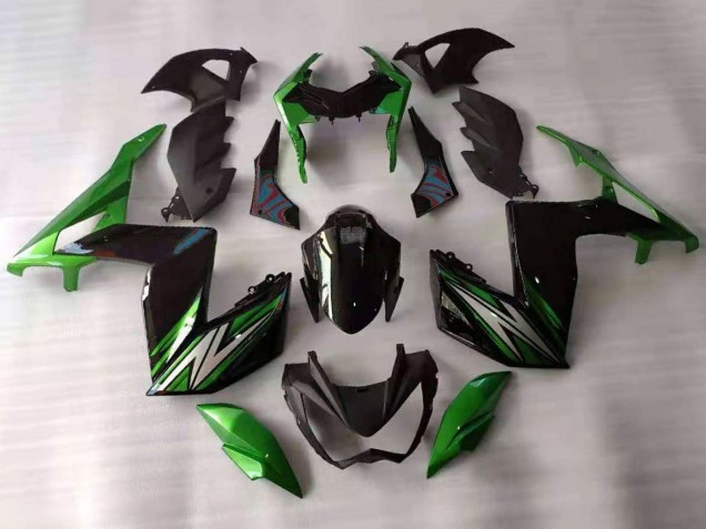 Grün Schwarz Weiß 2015-2016 Kawasaki Z250/Z300 Motorrad Verkleidung