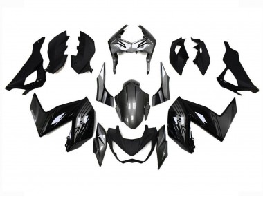 Glänzendes Schwarz Grau 2015-2016 Kawasaki Z250/Z300 Motorrad Verkleidung