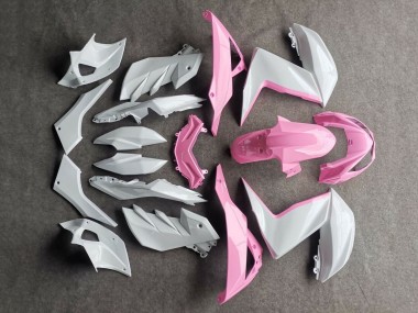 Weiß Rosa 2015-2016 Kawasaki Z250/Z300 Motorrad Verkleidung