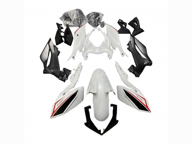 Weiß Rot Schwarz 2018-2024 Kawasaki Z400 Motorrad Verkleidung